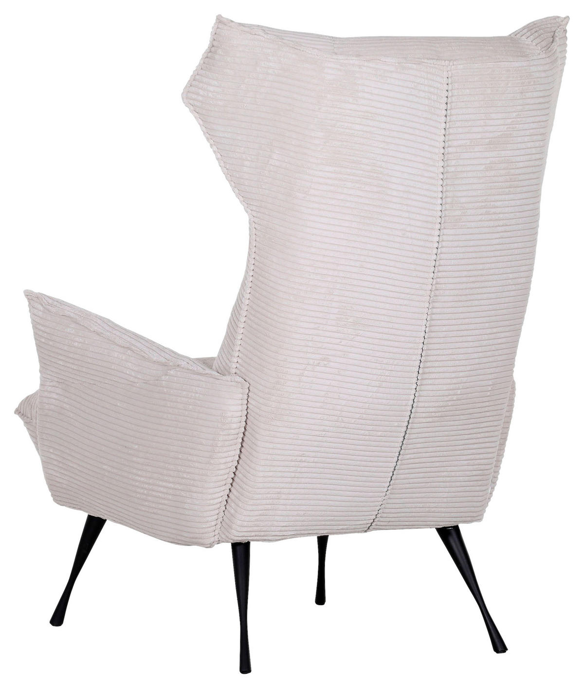 ÖRONLAPPSFÅTÖLJ i manchester beige  - beige/svart, Klassisk, metall/textil (83/110/92cm) - MID.YOU