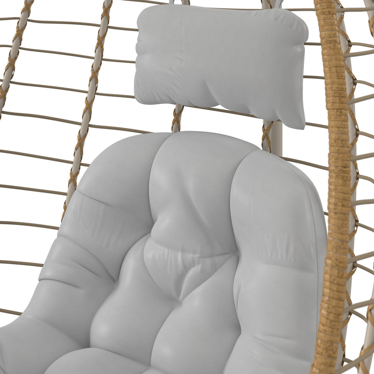 HÄNGESESSEL 100/186/111 cm  - Beige/Hellgrau, MODERN, Kunststoff/Textil (100/186/111cm) - Ambia Garden