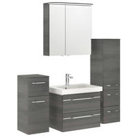 BADEZIMMER 5-teilig  in 148 cm  - Chromfarben/Graphitfarben, KONVENTIONELL, Glas/Keramik (148cm) - Pelipal