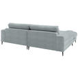 ECKSOFA  in Flachgewebe Hellblau  177/253 cm  - Schwarz/Hellblau, Design, Textil/Metall (177/253cm) - Dieter Knoll