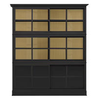 HIGHBOARD UrbanClass  in 190,5/219,5/49 cm  - Creme/Schwarz, LIFESTYLE, Glas/Holz (190,5/219,5/49cm) - Livetastic