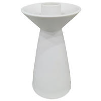 KERZENHALTER - Weiß, Basics, Keramik (9/16,1cm) - Ambia Home