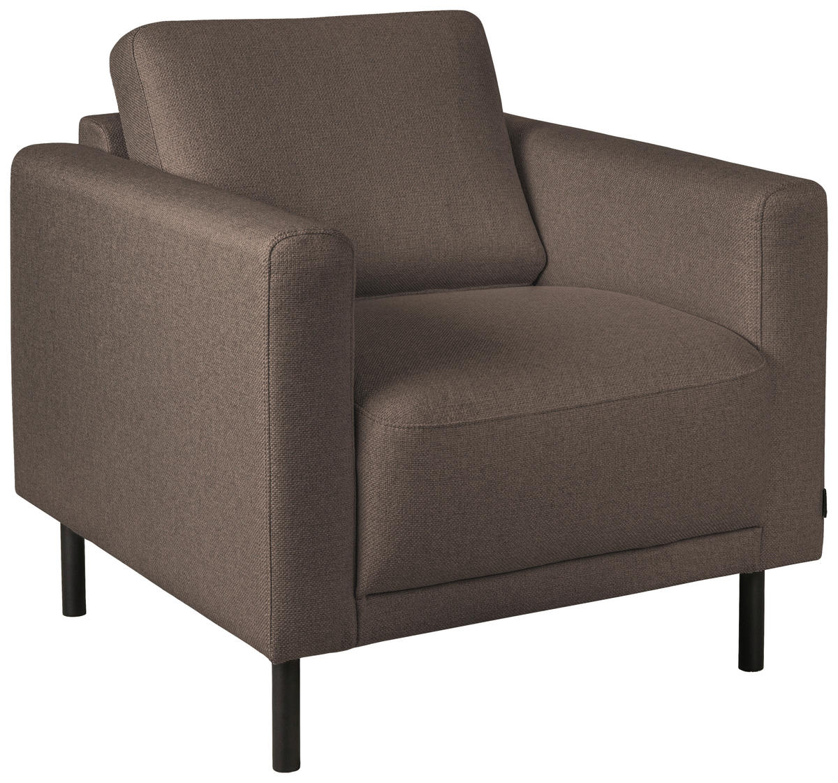FÅTÖLJ i textil, metall, trä rostfärgad, brun  - brun/svart, Design, metall/trä (78/78/85cm) - Pure Home Comfort