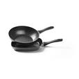 PFANNENSET Aluminium 2-teilig  - Schwarz/Weiß, Basics, Kunststoff/Metall (28+28cm) - Homeware Profession.
