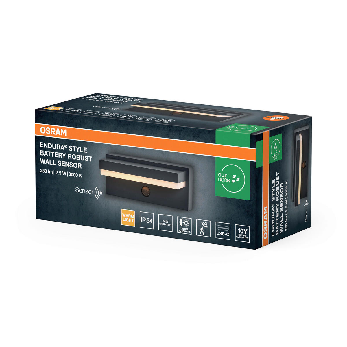 LED-AUßENLEUCHTE 20,6/8,8/8,6 cm   - Dunkelgrau, Basics, Kunststoff/Metall (20,6/8,8/8,6cm) - Osram