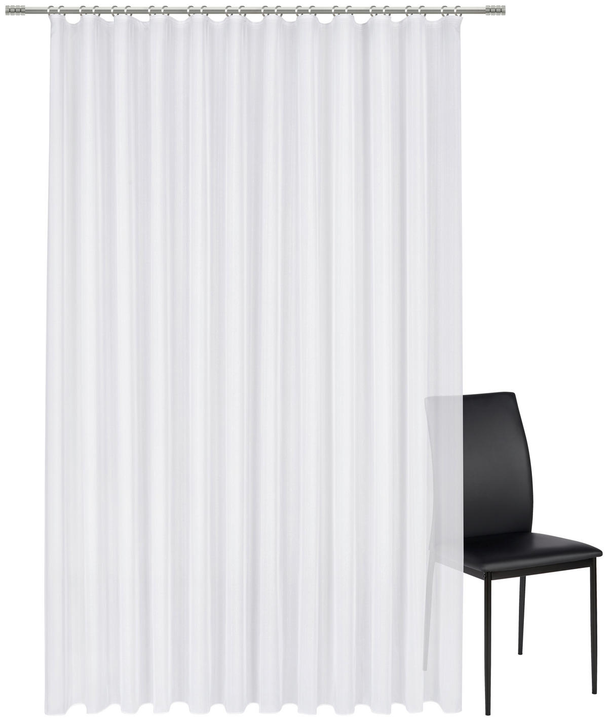 KÉSZFÜGGÖNY áttetsző  - fehér, Basics, textil (300/245cm) - Esposa