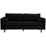 SCHLAFSOFA in Cord Anthrazit  - Anthrazit/Buchefarben, MODERN, Holz/Textil (208/78/96cm) - Venda