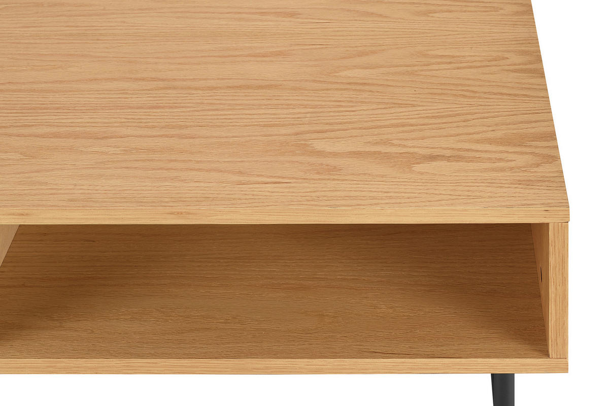 COUCHTISCH in Holz, Metall, Holzwerkstoff 120/60/40 cm  - Eichefarben/Schwarz, Design, Holz/Holzwerkstoff (120/60/40cm) - Livetastic