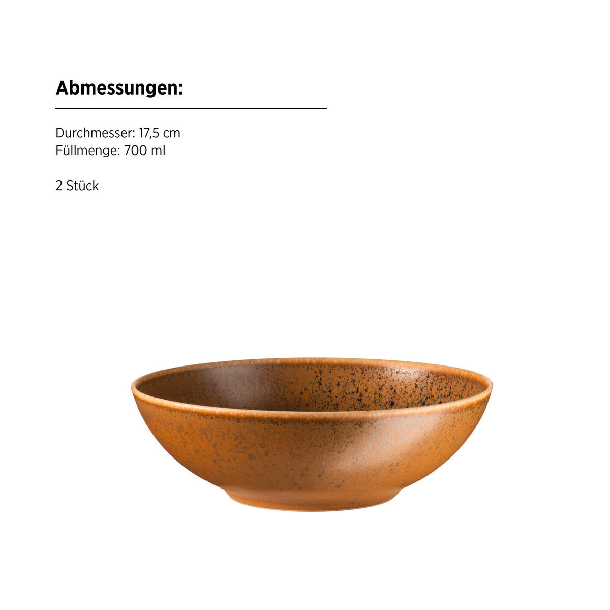 KOMBISERVICE 8-teilig  - Cognac, Basics, Keramik - Mäser