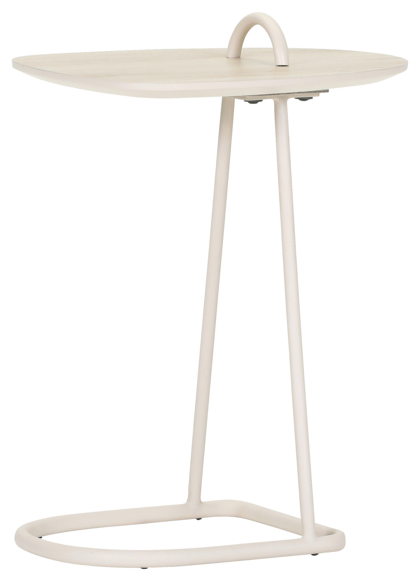Carryhome Beistelltisch Creme, Eiche 36x60x45 cm