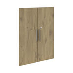 TÜRENSET 75,5/102,1/1,6 cm   - Eichefarben/Silberfarben, KONVENTIONELL, Holzwerkstoff/Metall (75,5/102,1/1,6cm) - Voleo