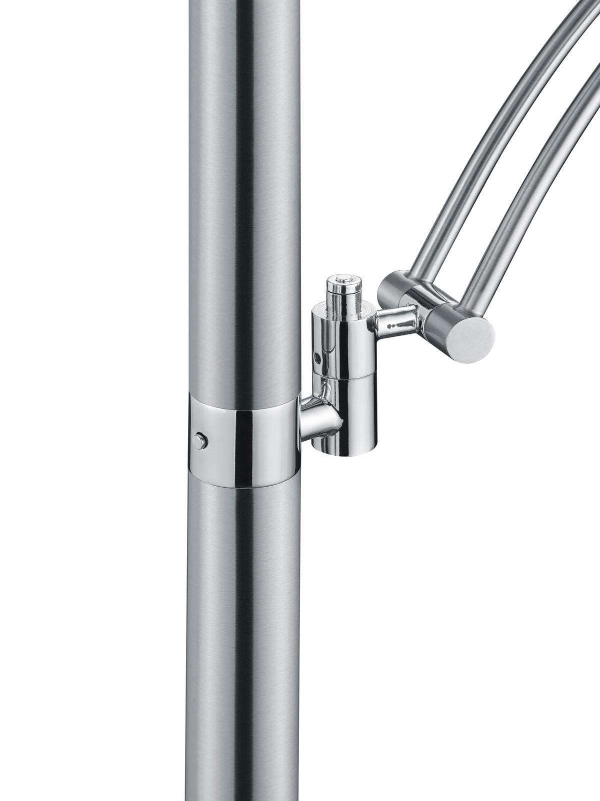 LED-STEHLEUCHTE 50/185 cm    - Nickelfarben, Design, Metall (50/185cm) - Hell