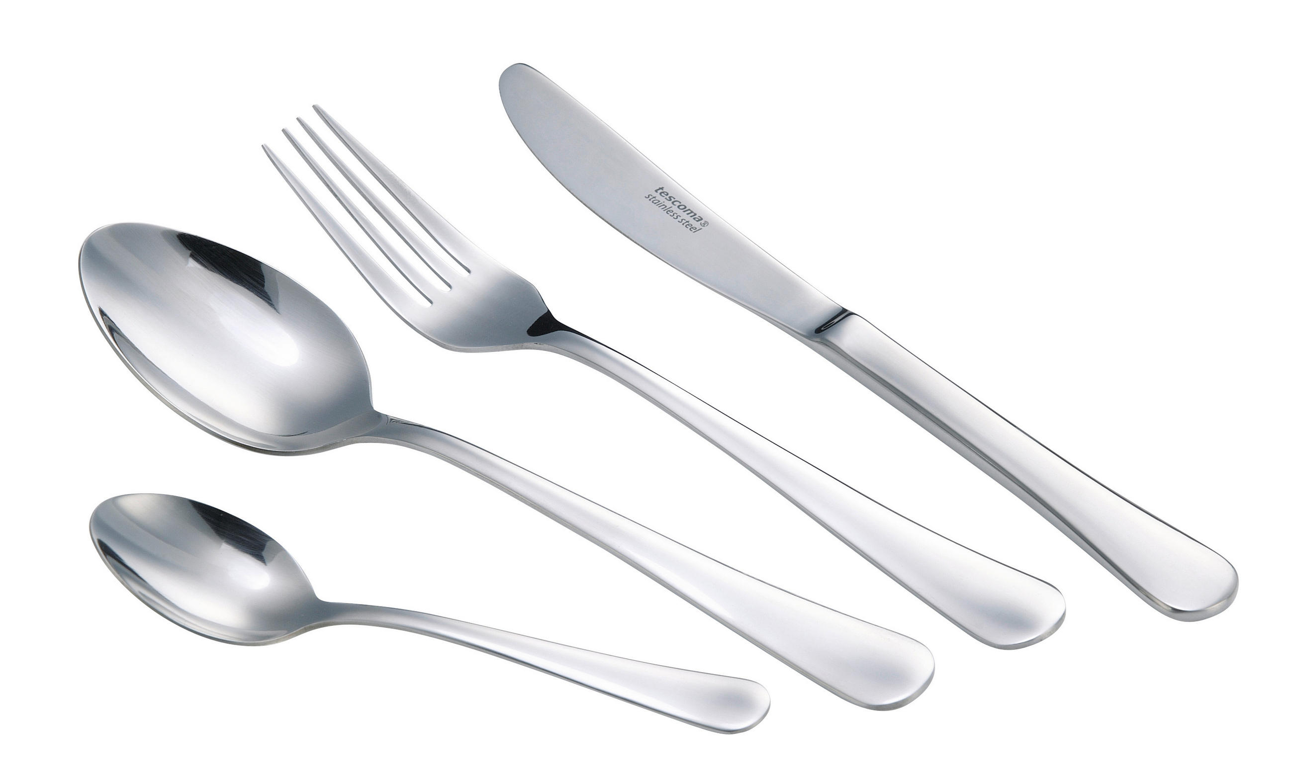 SADA PRÍBOROV, ušľachtilá oceľ, 24-dielne - strieborná, Basics, kov (30,8/26,2/8cm) - Tescoma