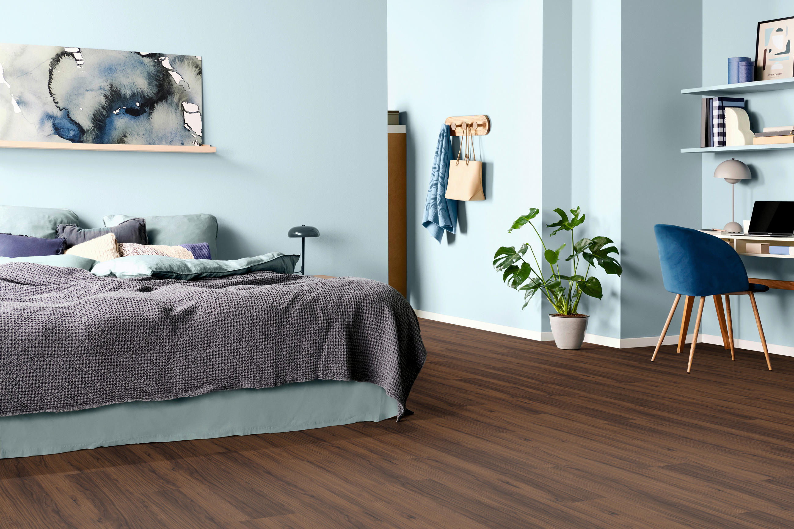 LAMINATBODEN Warmia Nussbaum EGGER Nature Sense  per  m² - Dunkelbraun/Nussbaumfarben, KONVENTIONELL, Holzwerkstoff (129.2/19.3/0.8cm) - Egger Holzwerkstoffe
