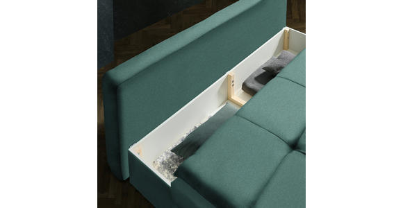 SCHLAFSOFA in Flachgewebe Grün - Schwarz/Grün, MODERN, Textil/Metall (208/73/92/102cm) - Novel