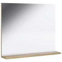 WANDSPIEGEL 50/60/2 cm  - Eichefarben/Weiß, MODERN, Holzwerkstoff (50/60/2cm) - MID.YOU