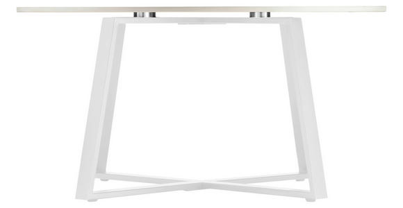 COUCHTISCH 80/80/40 cm rund Weiß - Weiß, Design, Keramik/Metall (80/80/40cm) - Carryhome