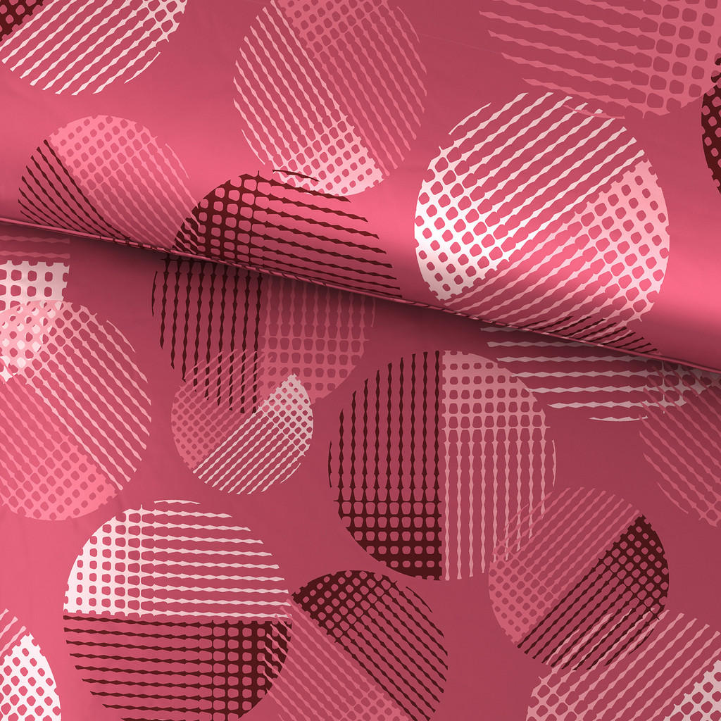 Thumbnail - Novel Bettwäsche, Mauve, Textil, Kreise, 155x220 cm, Grüner Punkt, Hohenstein, Oeko-Tex® Standard 100, atmungsaktiv, hau...