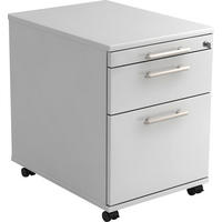 ROLLCONTAINER Weiß  - Alufarben/Weiß, KONVENTIONELL, Holzwerkstoff/Kunststoff (42,8/59/58cm) - Venda