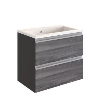 WASCHTISCHKOMBI Silbereichenfarben - Alufarben/Graphitfarben, Basics, Holzwerkstoff/Stein (60cm) - MID.YOU