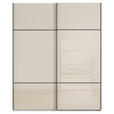 SCHWEBETÜRENSCHRANK  in Weiß  - Schwarz/Weiß, KONVENTIONELL, Glas/Holzwerkstoff (201/223/67cm) - Novel
