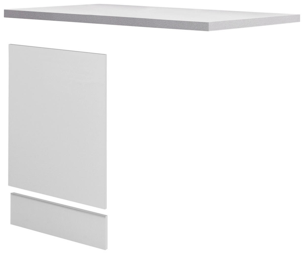 GESCHIRRSPÜLERFRONT 110/85/60 cm  in Weiß, Hellgrau  - Hellgrau/Weiß, Holzwerkstoff (110/85/60cm) - FlexWell