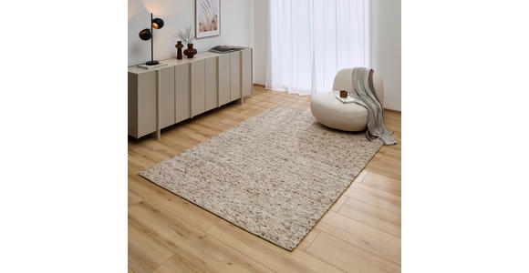 HANDWEBTEPPICH 90/160 cm Vieste Graubraun  - Graubraun, Basics, Textil (90/160cm) - Linea Natura