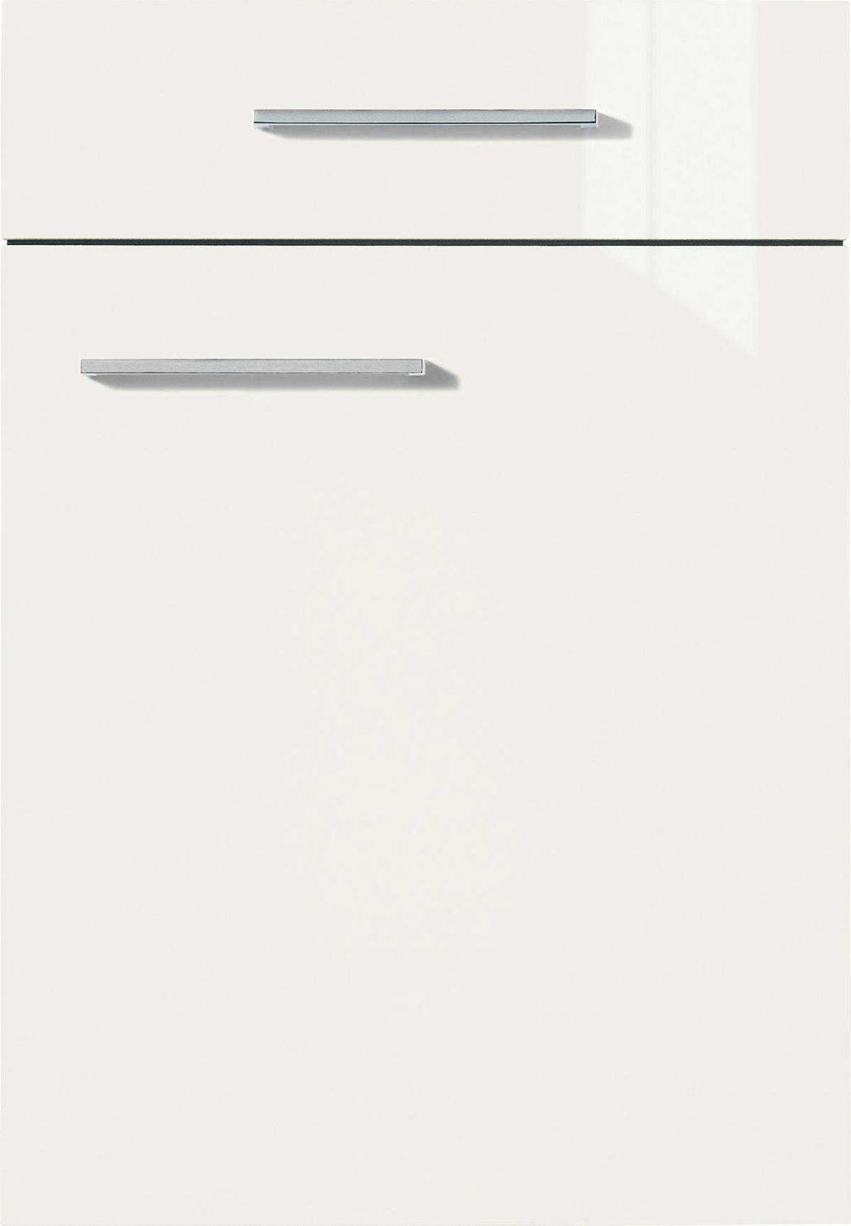 KÜCHENLEERBLOCK 280 cm   in Weiß Hochglanz  - Weiß Hochglanz/Dunkelgrau, Design, Holzwerkstoff/Metall (280cm) - Impuls