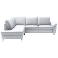 ECKSOFA  in Echtleder Weiß  200/271 cm  - Chromfarben/Weiß, Design, Leder/Metall (200/271cm) - Pure Home Lifestyle