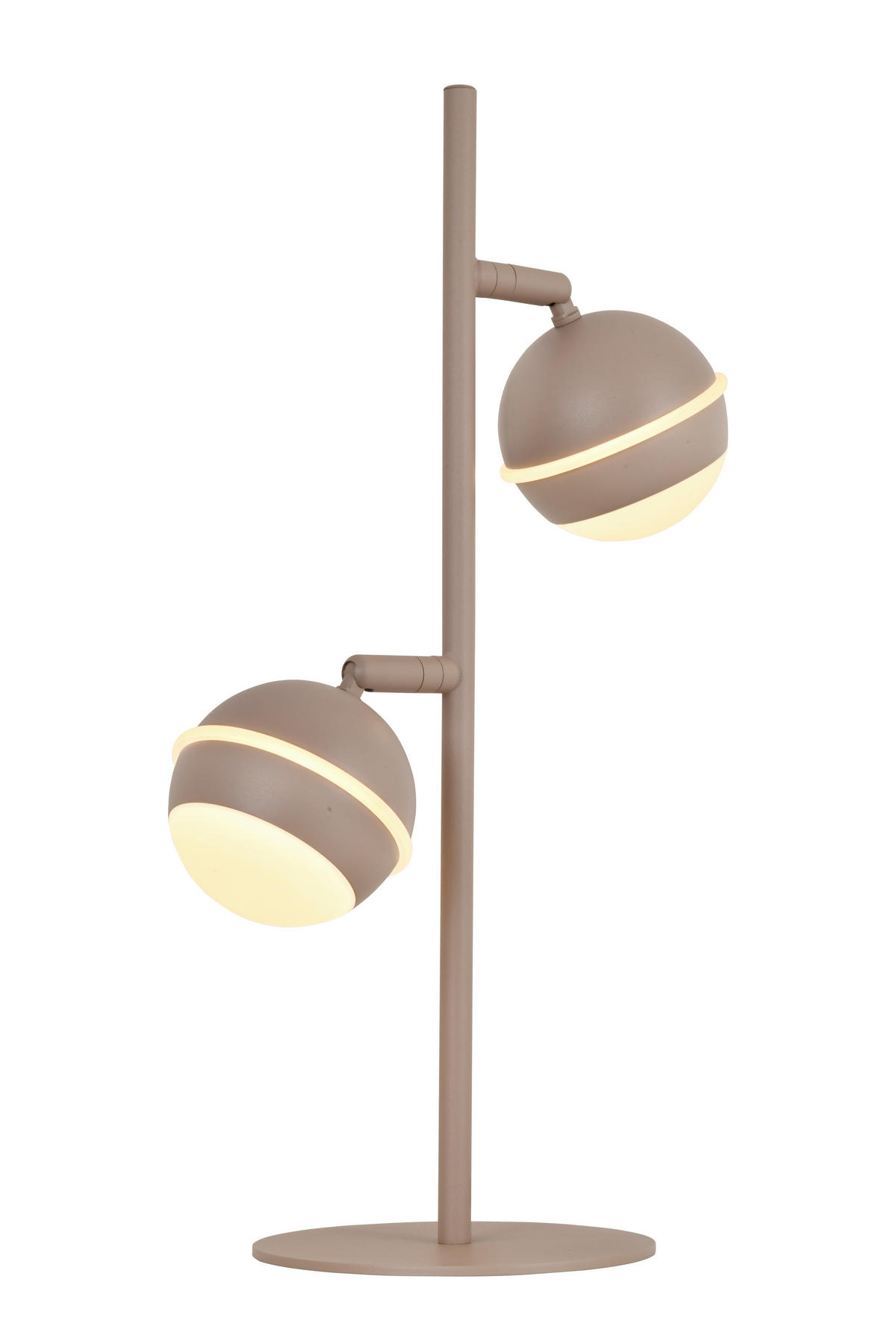 LED-TISCHLEUCHTE Biarritz 24/42/15 cm  - Sandfarben/Schwarzchrom, Design, Kunststoff/Metall (24/42/15cm)