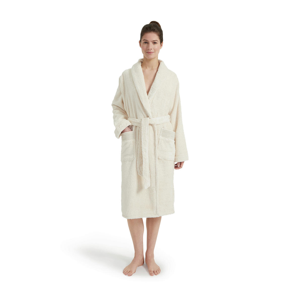 BADEMANTEL XL Unisex  - Naturfarben, Basics, Textil (XLnull) - Moeve