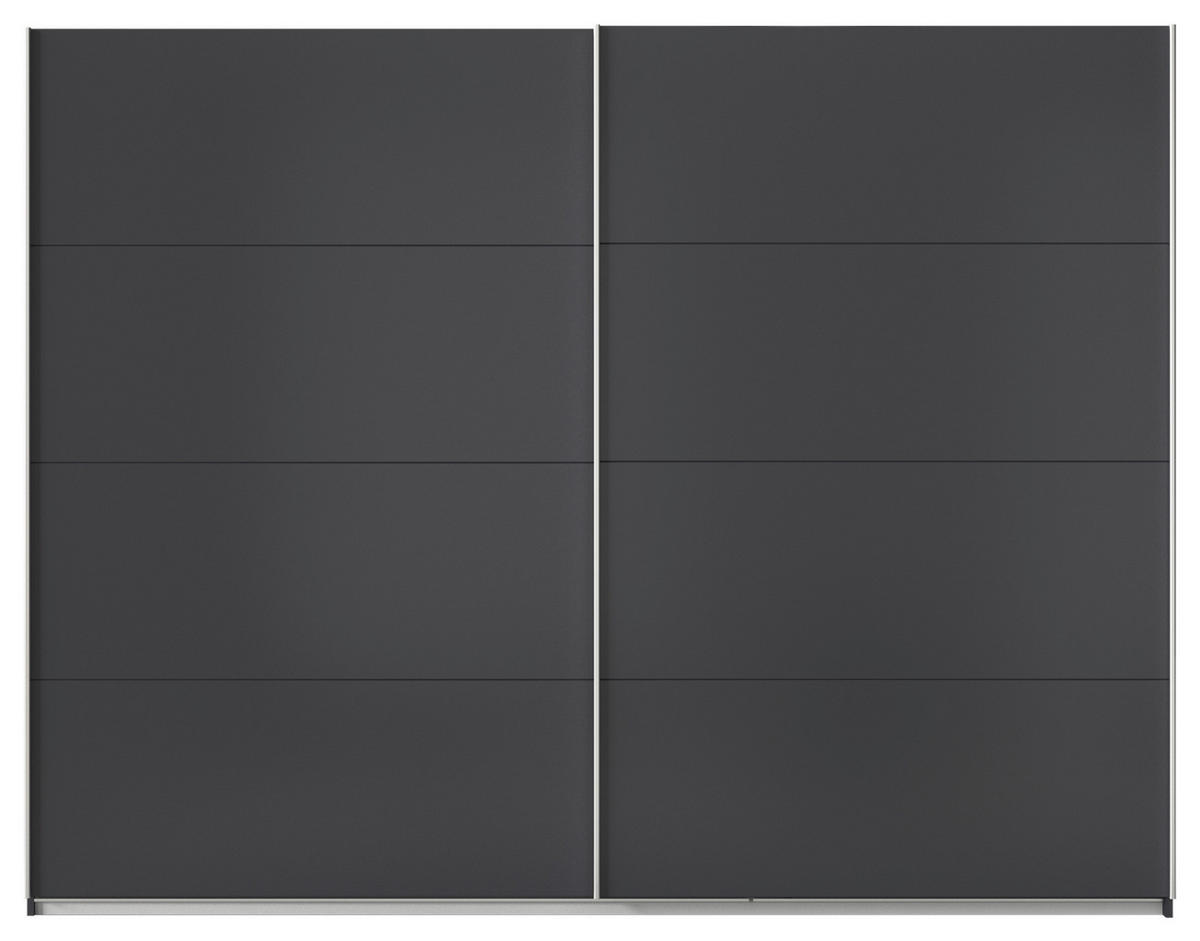 SCHWEBETÜRENSCHRANK  in Grau  - Alufarben/Grau, KONVENTIONELL, Holzwerkstoff/Metall (271/229/62cm) - Xora