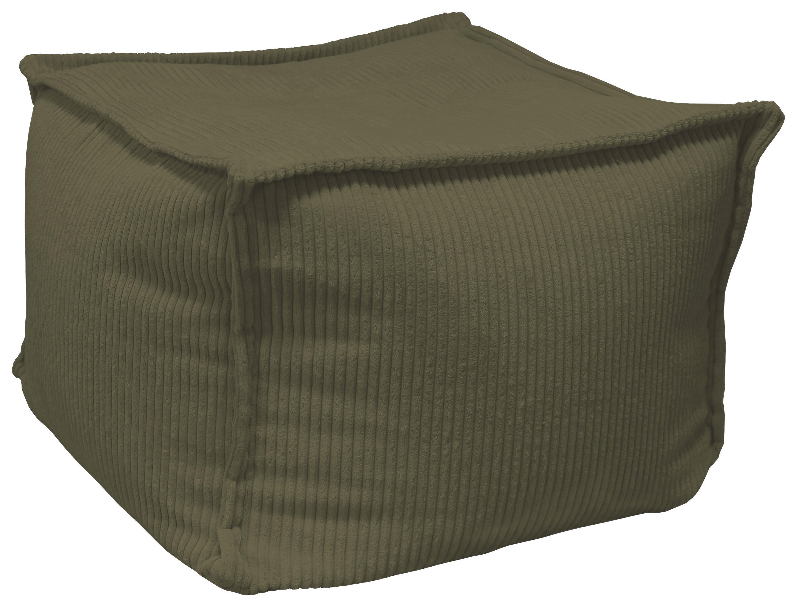 POUF Cord Olivgrün 70/70/40 cm  - Olivgrün, Design, Textil (70/70/40cm) - Carryhome