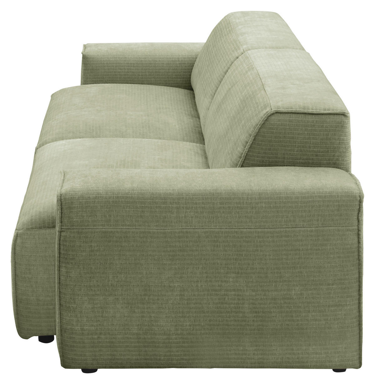 BIGSOFA in Chenille Grün  - Schwarz/Grün, Design, Kunststoff/Textil (238/71/101cm) - Pure Home Lifestyle