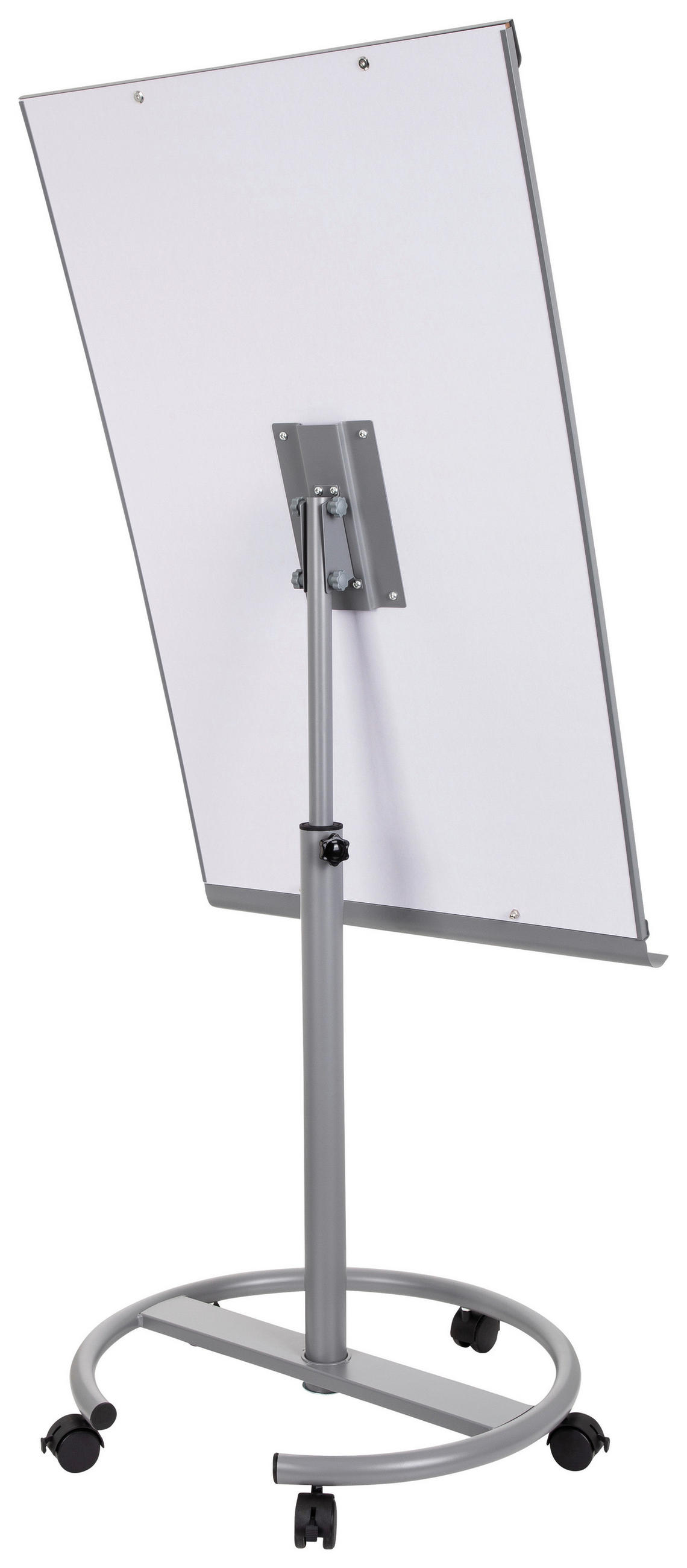 WHITEBOARD Metall Silberfarben, Weiß  - Silberfarben/Weiß, Basics, Kunststoff/Metall (65,5/133-190/60cm) - MID.YOU
