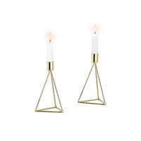 KERZENHALTER-SET - Goldfarben, Basics, Metall (9,5/16,5cm) - Echtwerk