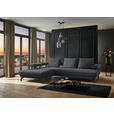 ECKSOFA in Chenille Dunkelgrau  224/305 cm  - Dunkelgrau/Schwarz, Design, Textil/Metall (224/305cm) - Dieter Knoll