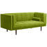 SOFA in Textil Grün - Dunkelbraun/Grün, Design, Holz/Textil (200/80/87cm) - Carryhome SOFA in Textil Grün - Dunkelbraun/Grün, Design, Holz/Textil (200/80/87cm) - Carryhome