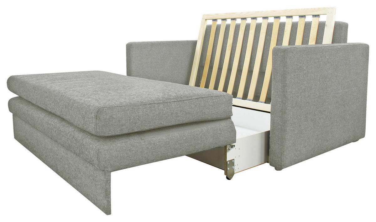 BÄDDSOFFA i greige  - greige/svart, Klassisk, textil/plast (160/85/91cm) - Best Price