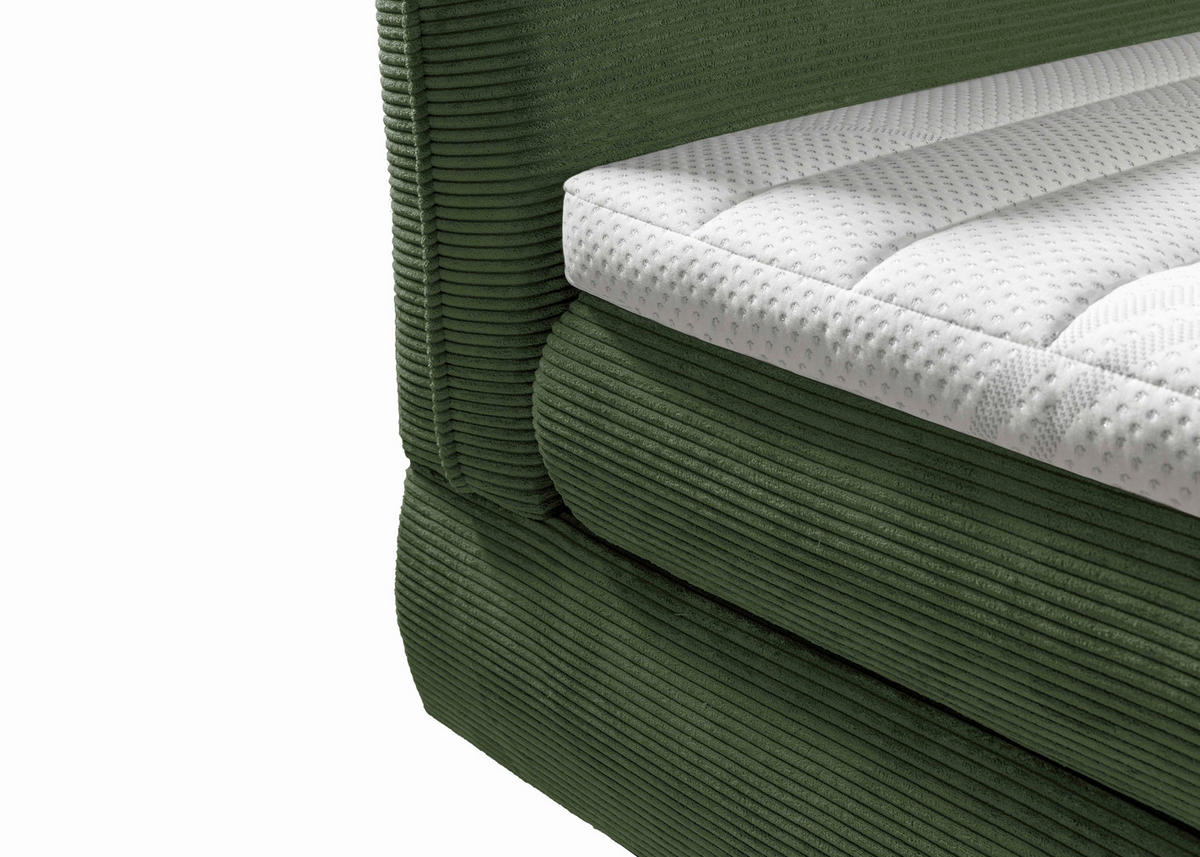 BOXSPRINGBETT 160/200 cm  in Grün  - Schwarz/Grün, Trend, Holz/Textil (160/200cm) - Esposa