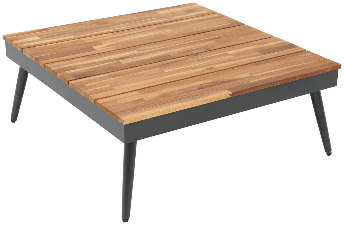 LOUNGEGARNITUR 247/247 cm Akazie Hartholz Aluminium  - Alufarben/Grau, MODERN, Holz/Textil (247/247cm) - Ambia Garden