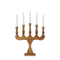 ADVENTSKERZENHALTER Svaneholm  - Hellbraun, Basics, Holz (35/53/7,5cm) - Markslöjd