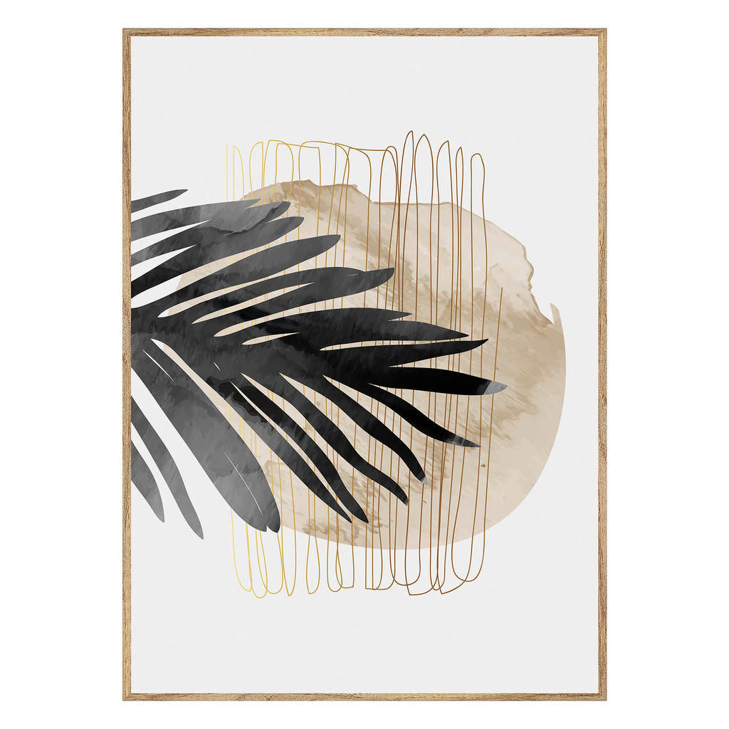 Monee TIŠTĚNÉ OBRAZY NA PLÁTNĚ, Landschaft und Natur, abstraktní, zátiší, listy, 50/70 cm