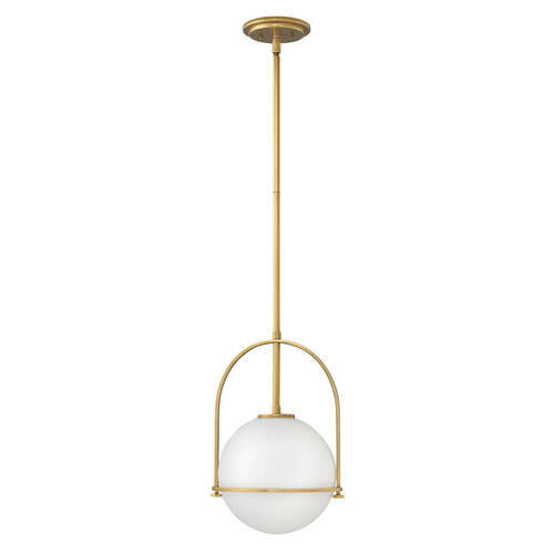 VISEČA SVETILKA  Elstead Somerset      28.9/50.3 cm      E27 - barve medenine, Design, kovina/steklo (28.9/50.3cm) - Elstead Lighting
