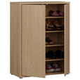 SCHUHSCHRANK 74,5/99,1/34,9 cm  - Eichefarben/Grau, MODERN, Holzwerkstoff/Kunststoff (74,5/99,1/34,9cm) - Carryhome