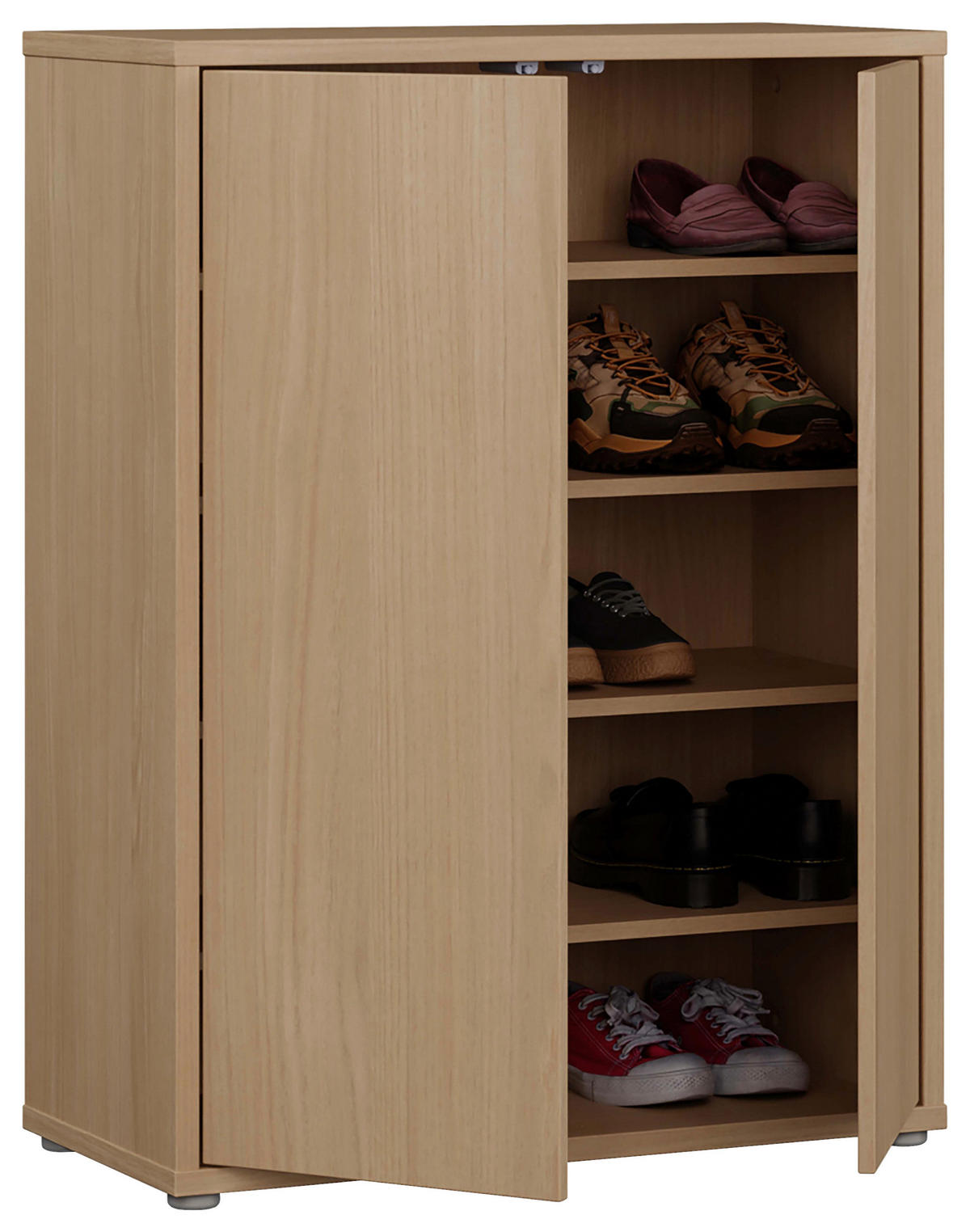 SCHUHSCHRANK 74,5/99,1/34,9 cm  - Eichefarben/Grau, MODERN, Holzwerkstoff/Kunststoff (74,5/99,1/34,9cm) - Carryhome