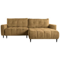ECKSOFA in Chenille Honig  - Schwarz/Honig, Konventionell, Holz/Textil (266/180cm) - MID.YOU