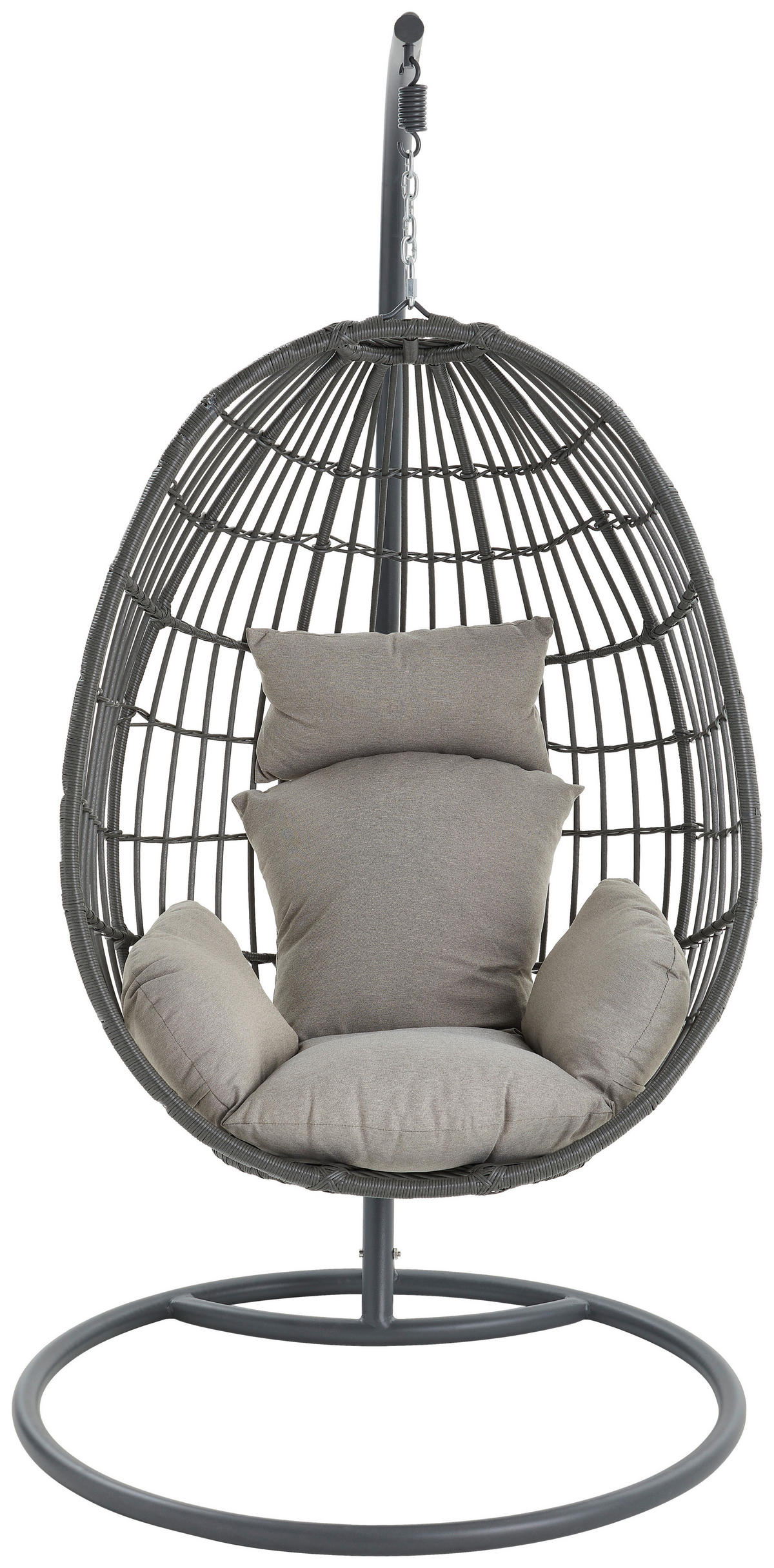 HÄNGESESSEL 105/124/198 cm  - Grau, MODERN, Kunststoff/Textil (105/124/198cm) - Ambia Garden