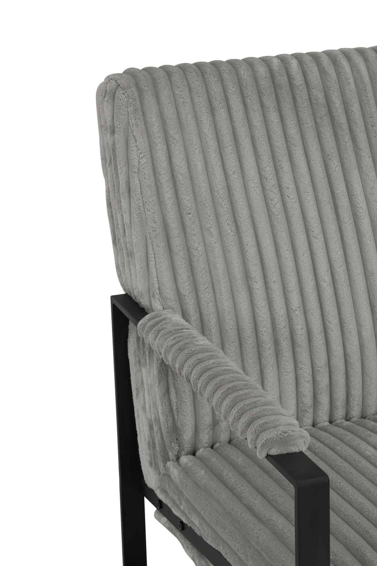 SESSEL Cord Grau    - Schwarz/Grau, MODERN, Textil/Metall (70/87/85cm) - P & B