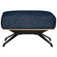 HOCKER in Textil Blau  - Blau/Schwarz, Design, Textil/Metall (74/46/66cm) - Novel